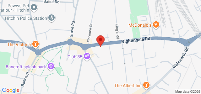 Map showing Jasmine in Hitchin